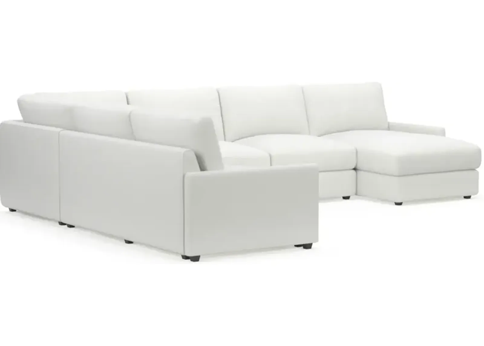 Jasper Foam Comfort 4-Piece Sectional with Right-Facing Chaise - Contessa Vanilla