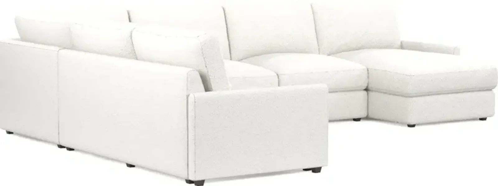 Jasper Foam Comfort 4-Piece Sectional with Right-Facing Chaise - Bloke Snow