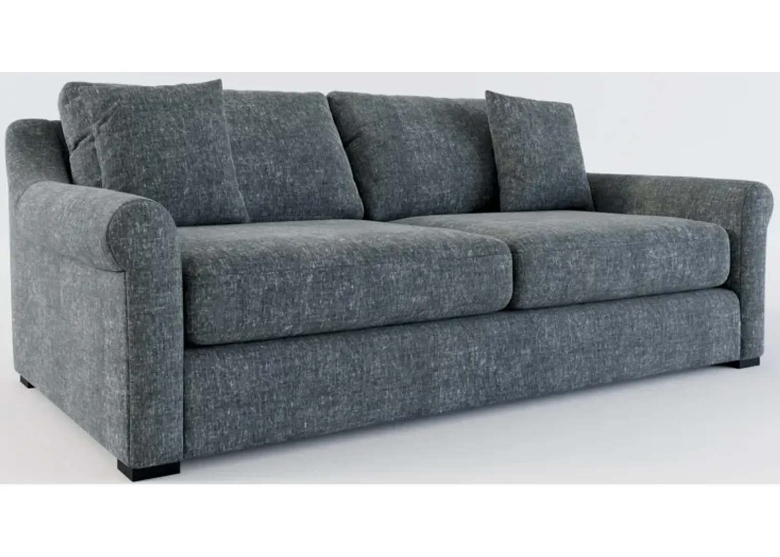 Bowery Foam Comfort 87" Sofa - Contessa Shadow