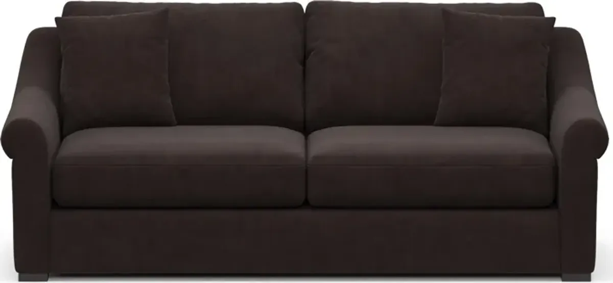 Bowery Foam Comfort 87" Sofa - Merrimac Dark Brown