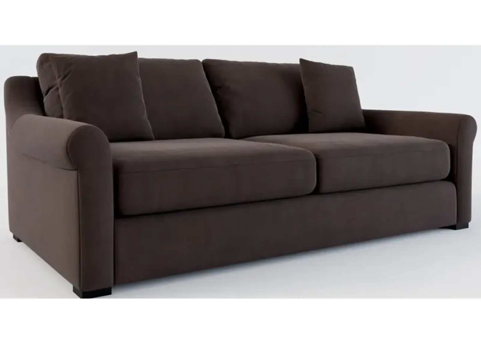 Bowery Foam Comfort 87" Sofa - Merrimac Dark Brown