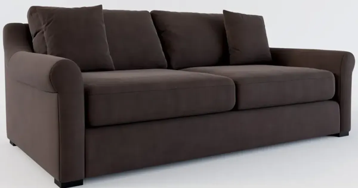 Bowery Foam Comfort 87" Sofa - Merrimac Dark Brown