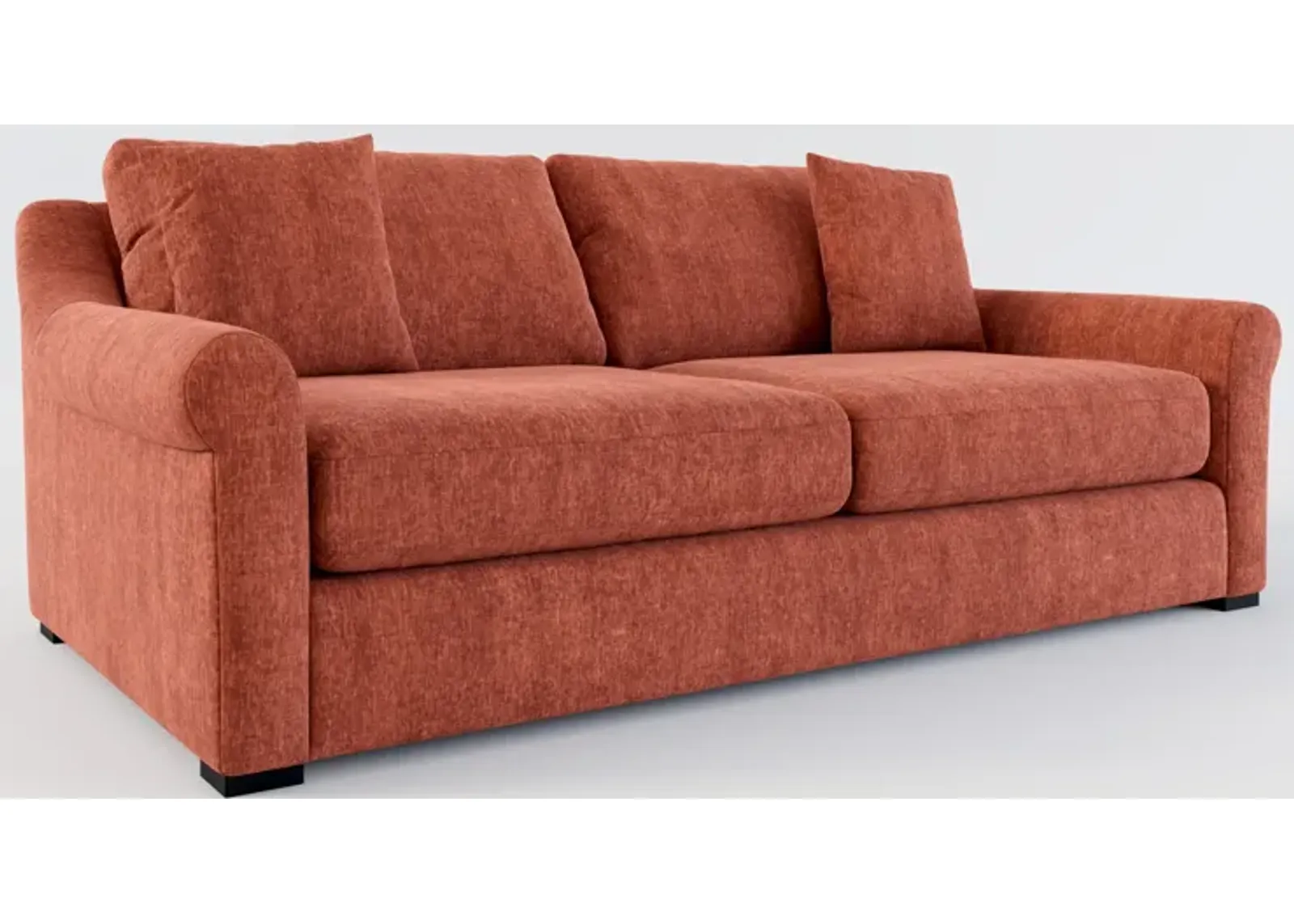 Bowery Foam Comfort 87" Sofa - Contessa Paprika