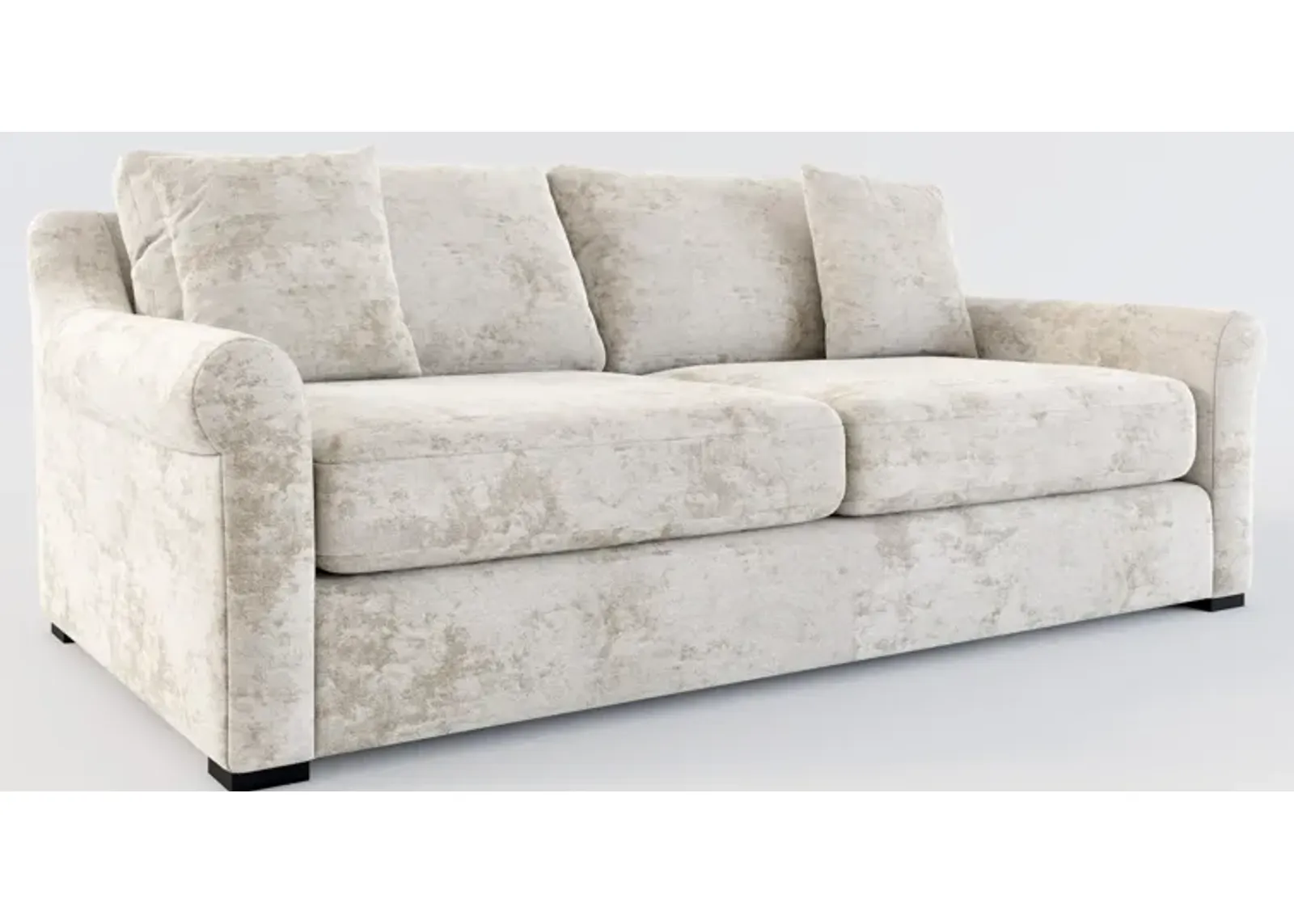 Bowery Foam Comfort 87" Sofa - Hearth Cement