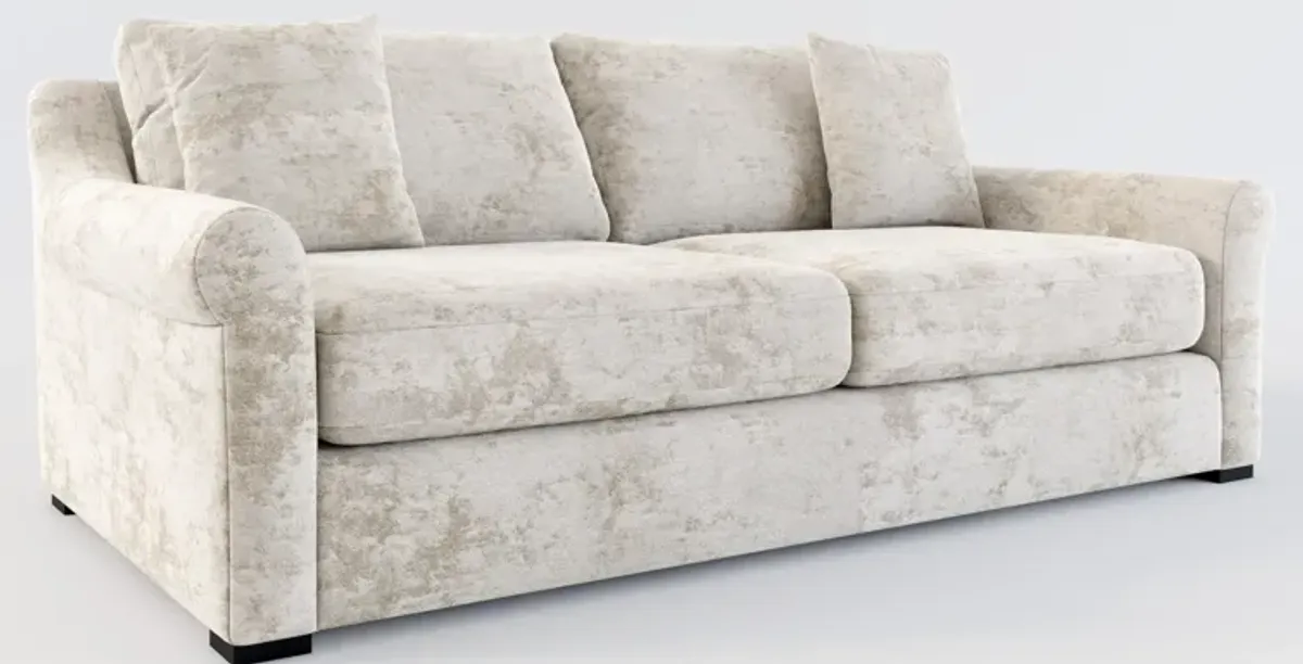 Bowery Foam Comfort 87" Sofa - Hearth Cement