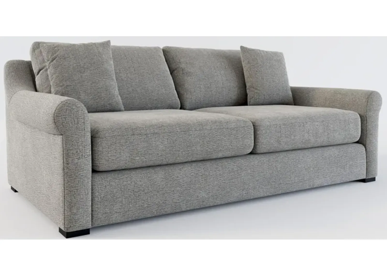 Bowery Foam Comfort 87" Sofa - Living Large Charcoal