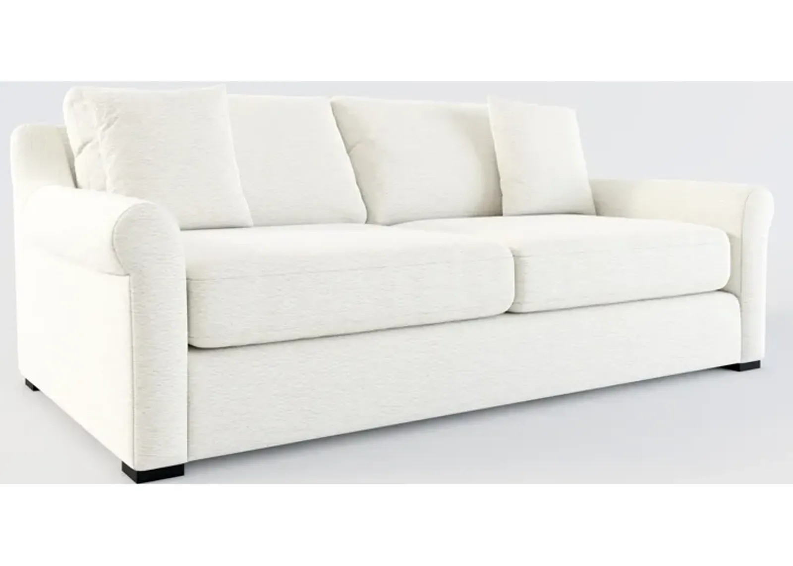 Bowery Foam Comfort 87" Sofa - Living Large White