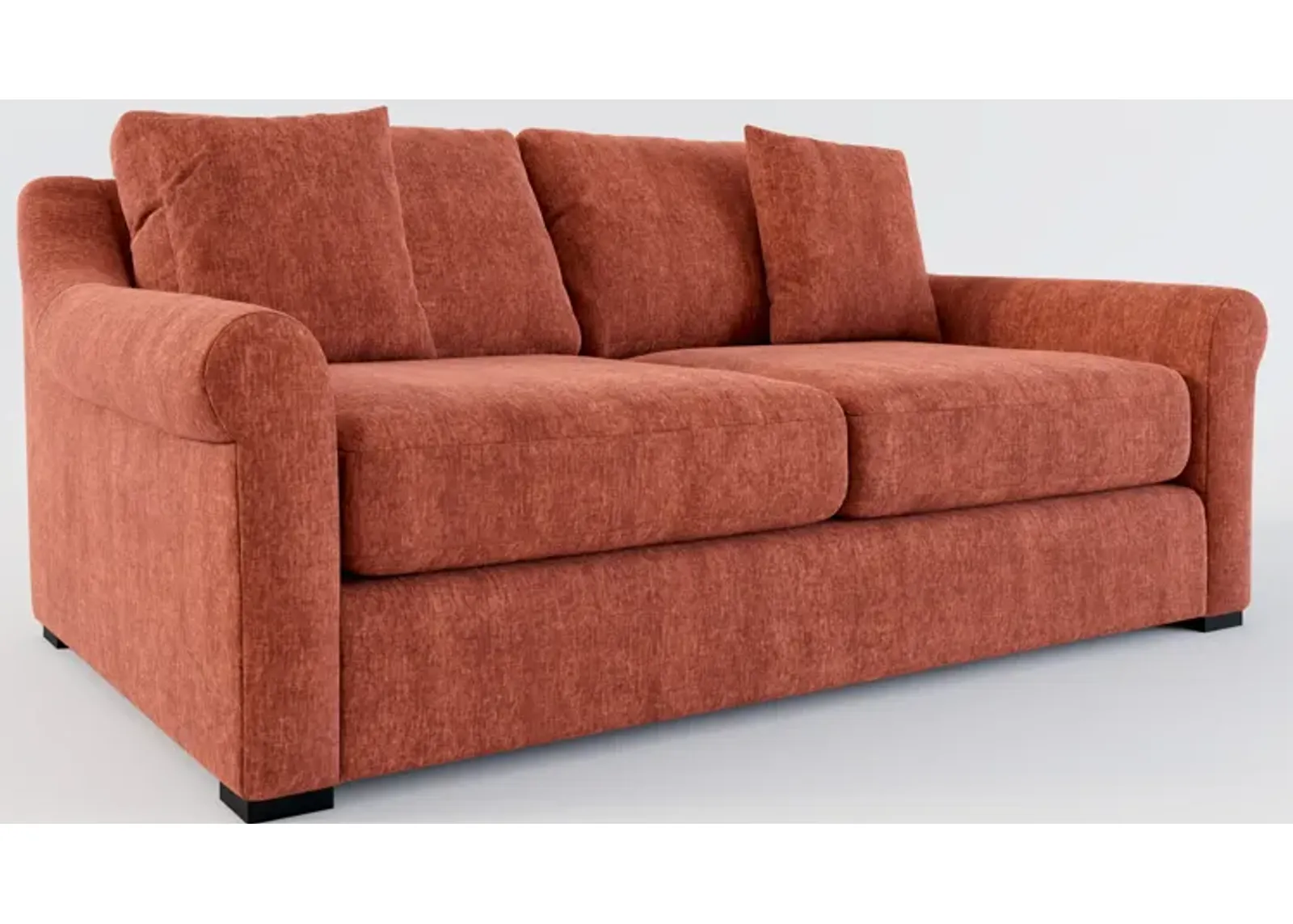 Bowery Foam Comfort 77" Sofa - Contessa Paprika