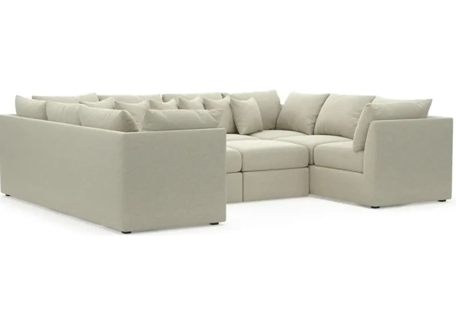 Nest Foam Comfort Eco Performance Fabric 5-Piece Pit Sectional - Liv Dove