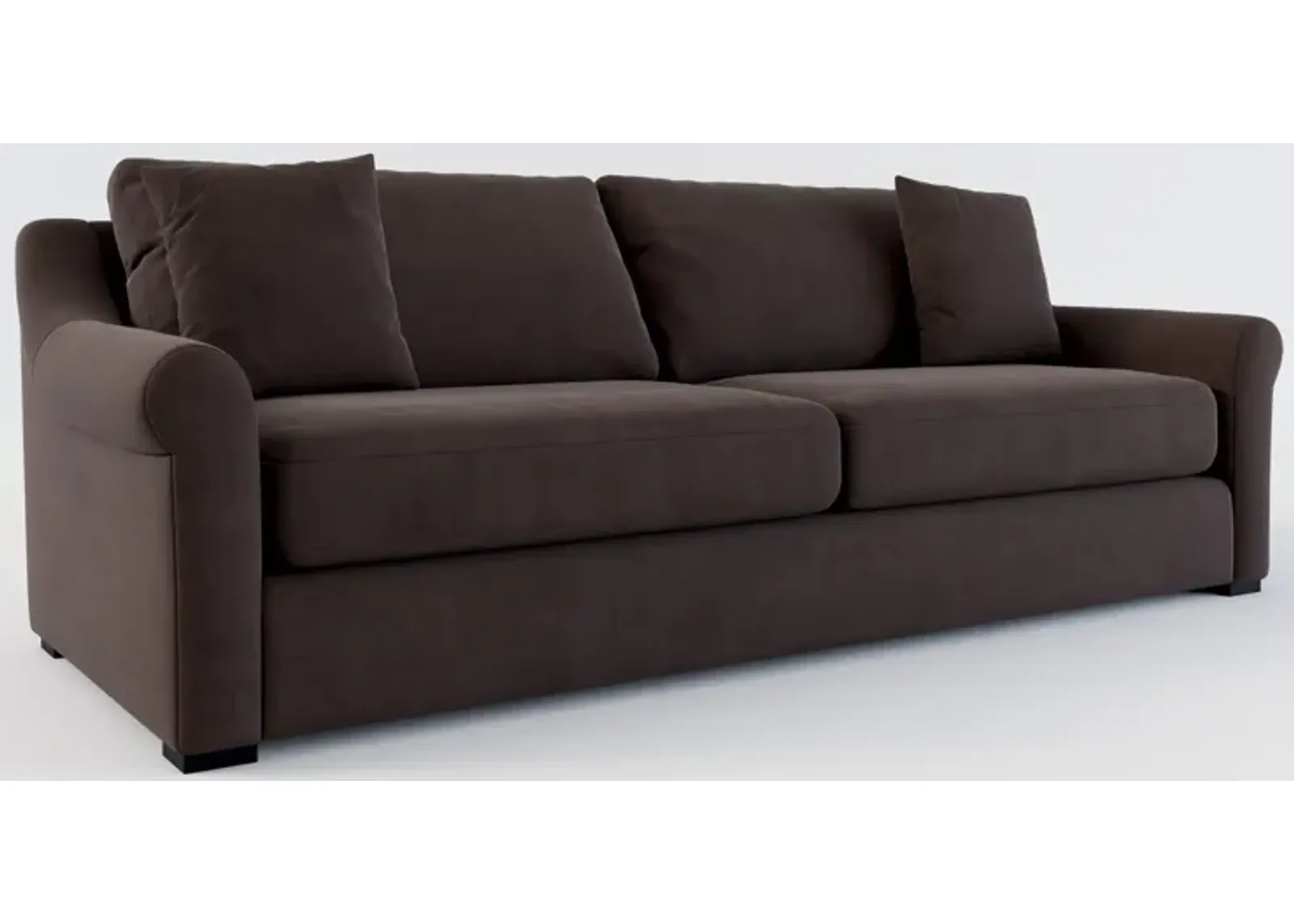 Bowery Foam Comfort 97" Sofa - Merrimac Dark Brown