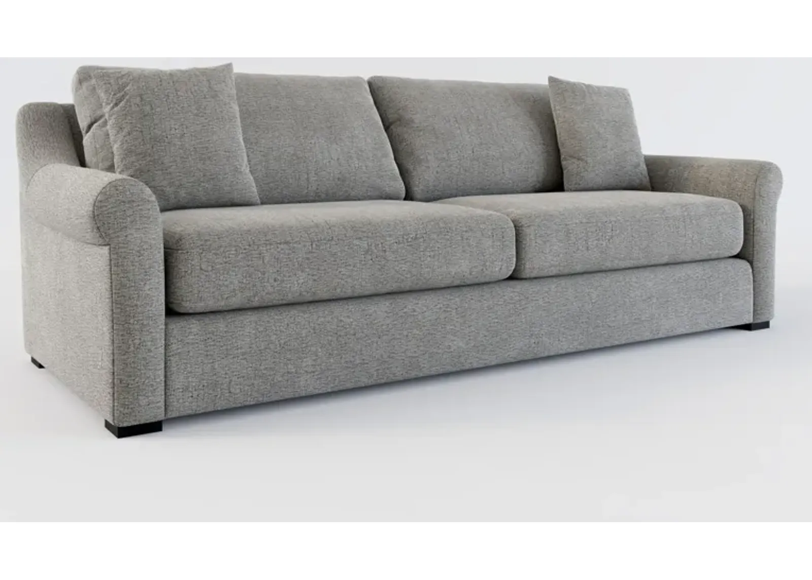 Bowery Foam Comfort 97" Sofa - Living Large Charcoal