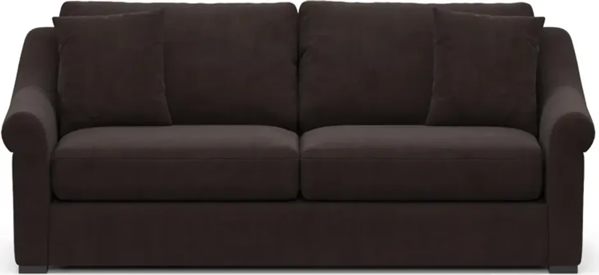 Bowery Foam Comfort 87" Sofa - Merrimac Dark Brown