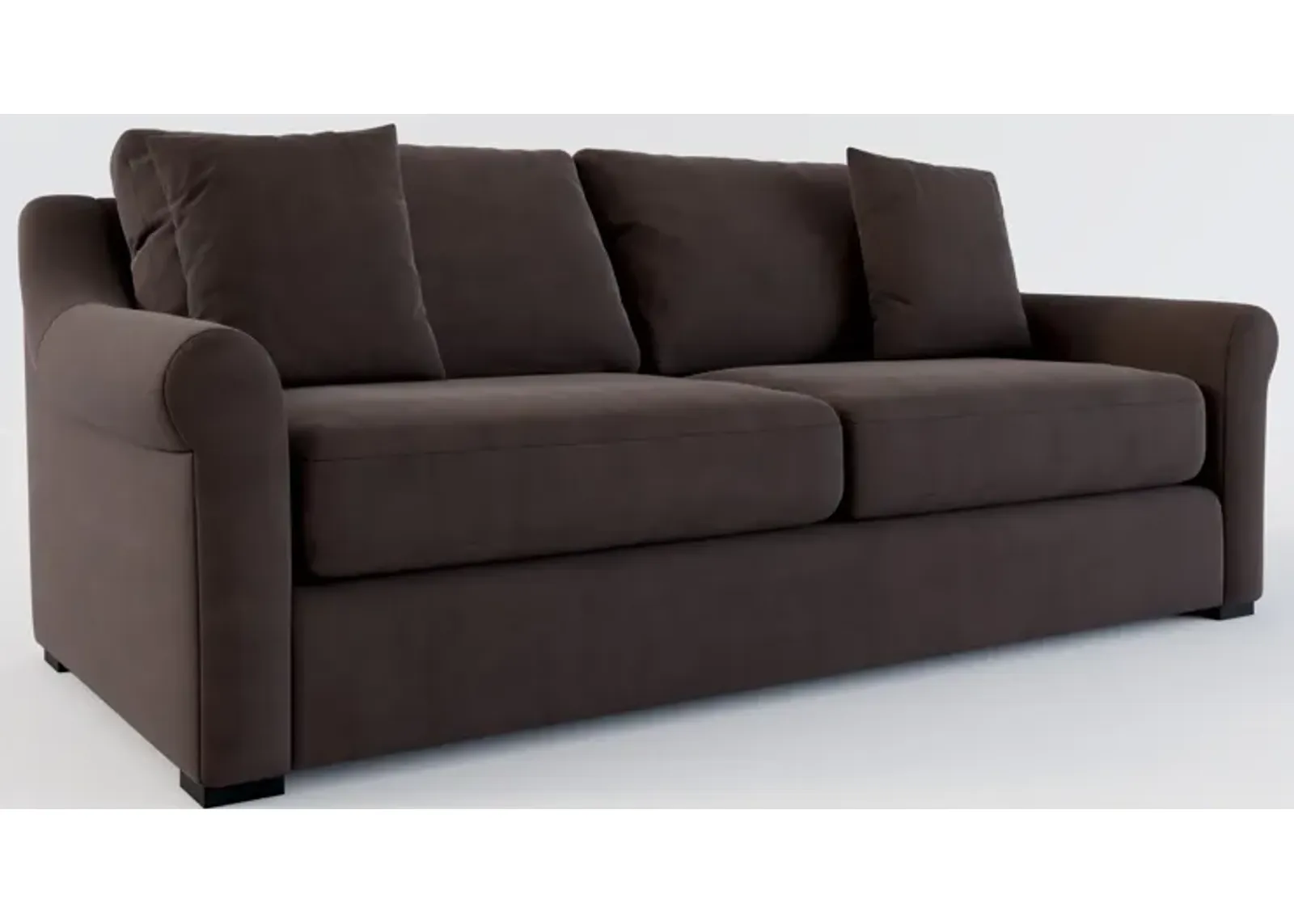 Bowery Foam Comfort 87" Sofa - Merrimac Dark Brown