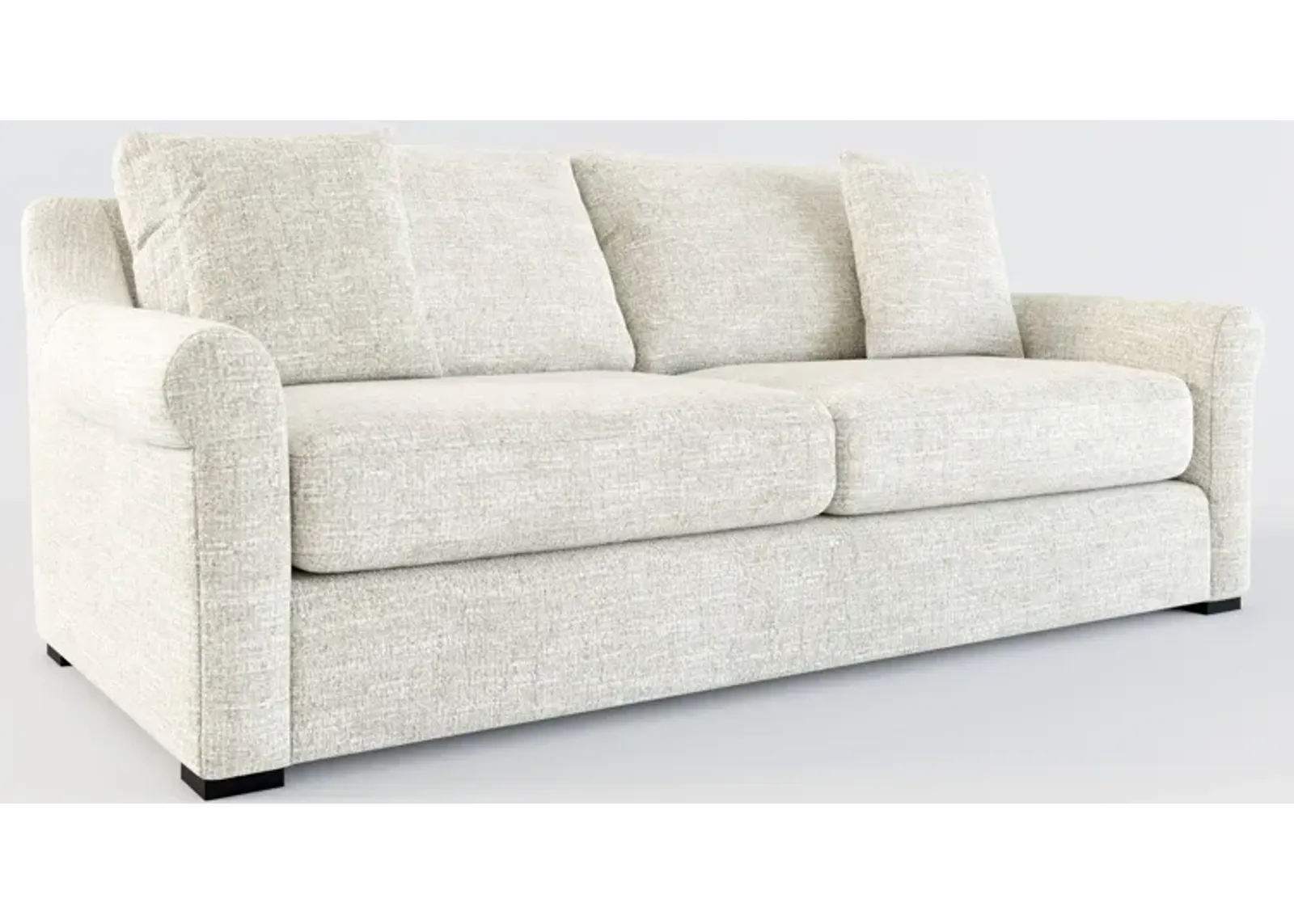 Bowery 87" Foam Comfort Sofa  - M Ivory