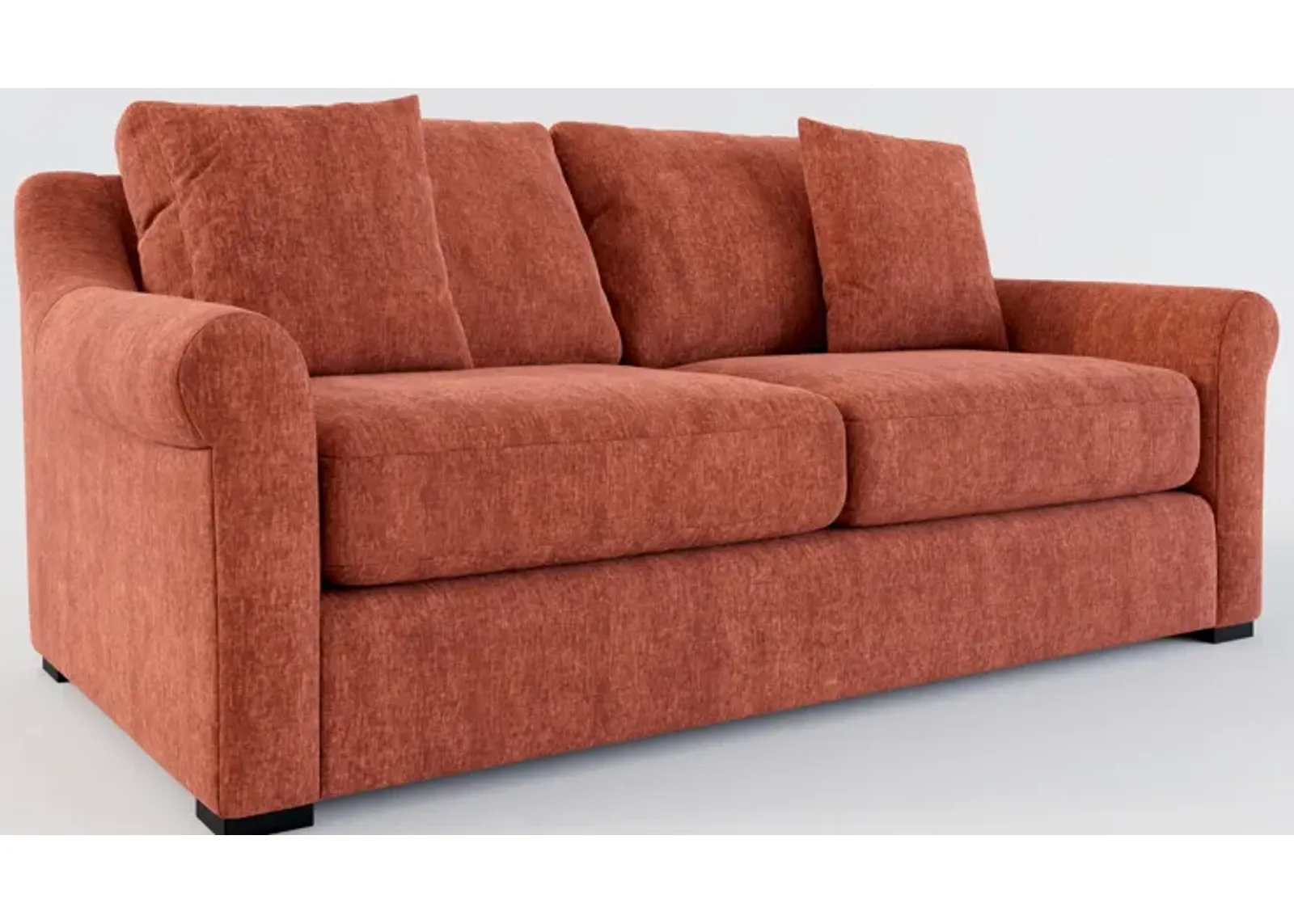 Bowery Foam Comfort 77" Sofa - Contessa Paprika