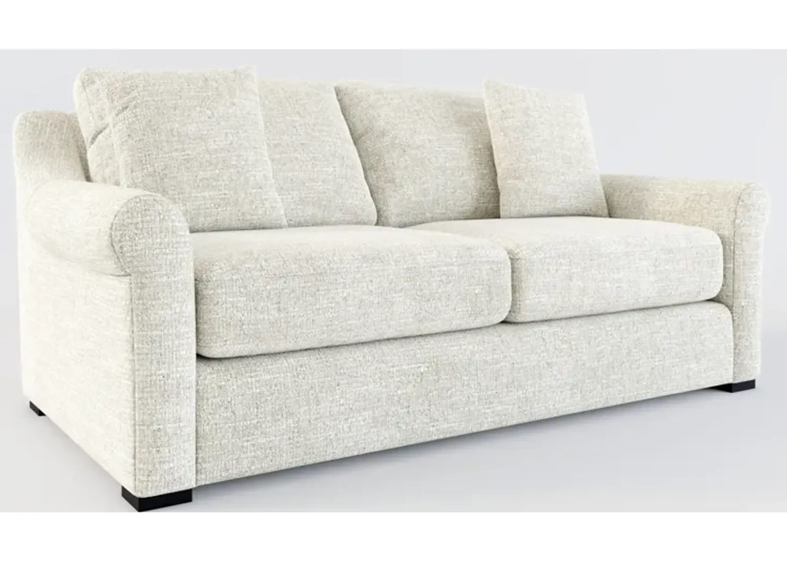 Bowery 77"Foam Comfort Sofa  - M Ivory