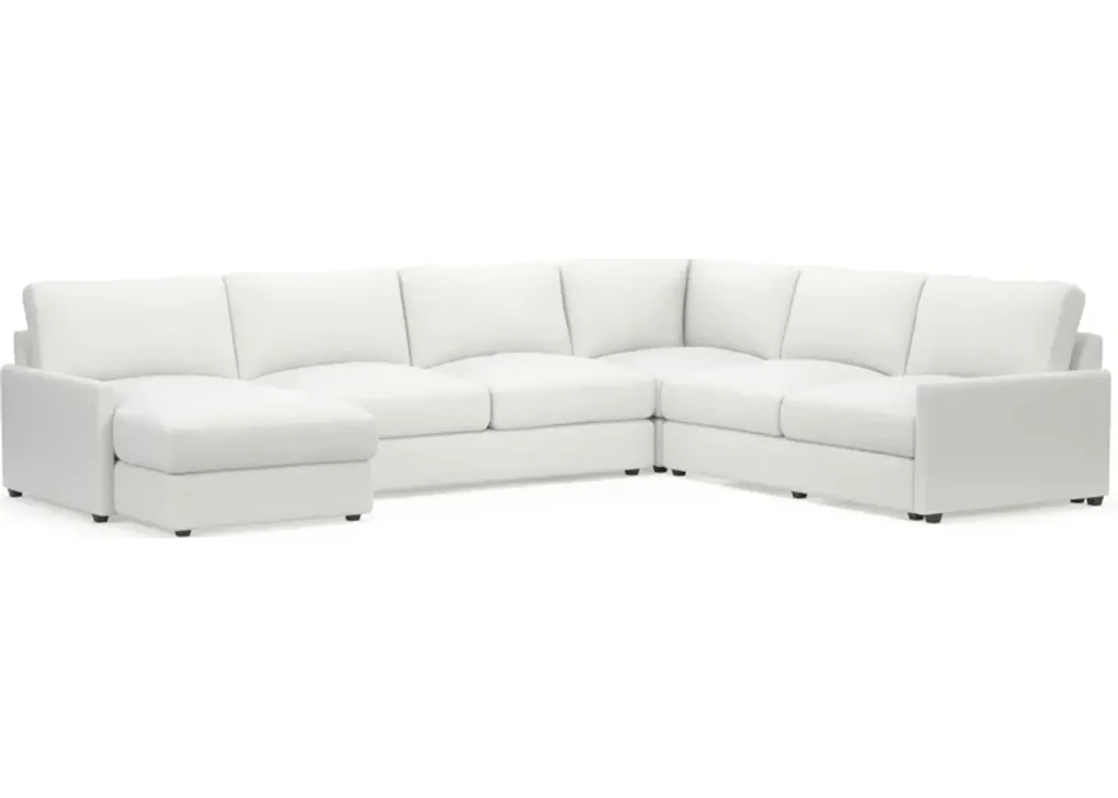 Jasper Foam Comfort 4-Piece Sectional with Left-Facing Chaise - Contessa Vanilla