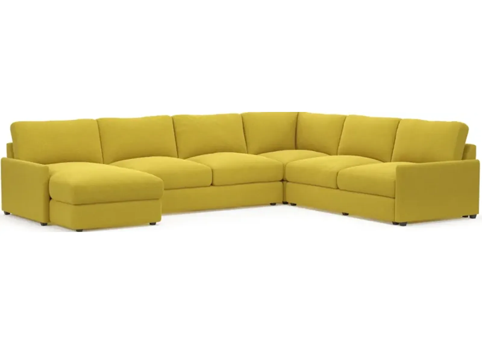 Jasper Foam Comfort 4-Piece Sectional with Left-Facing Chaise - Bloke Goldenrod