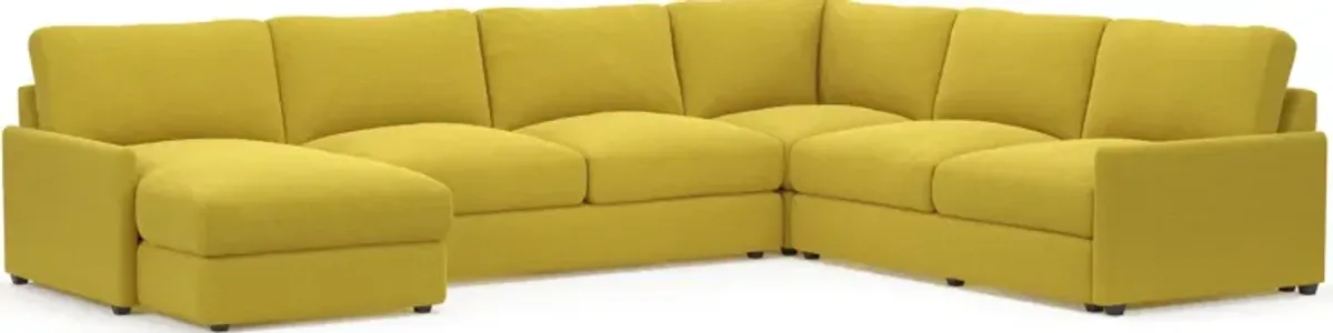 Jasper Foam Comfort 4-Piece Sectional with Left-Facing Chaise - Bloke Goldenrod