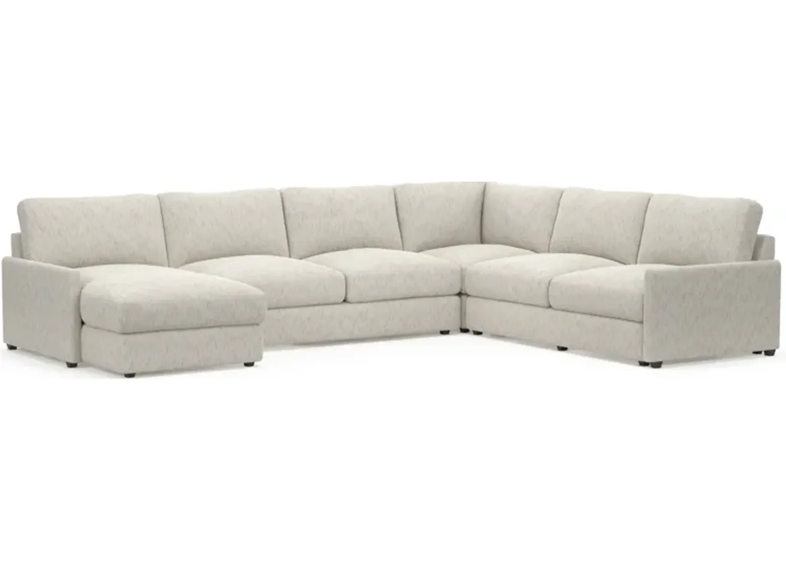 Jasper Foam Comfort 4-Piece Sectional with Left-Facing Chaise - P.T. Cream