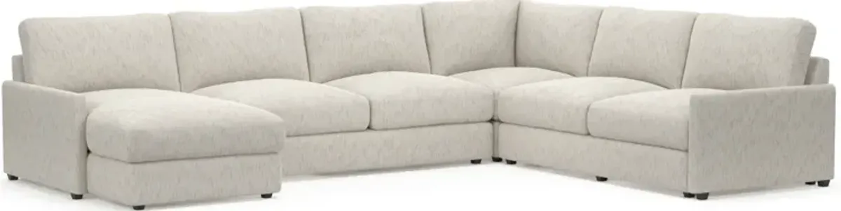 Jasper Foam Comfort 4-Piece Sectional with Left-Facing Chaise - P.T. Cream