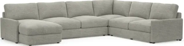 Jasper Foam Comfort 4-Piece Sectional with Left-Facing Chaise - Pandora Pepper