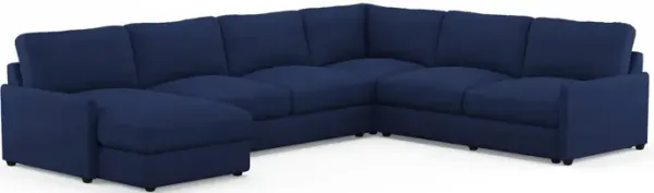 Jasper Foam Comfort 4-Piece Sectional with Left-Facing Chaise - Abington Indigo