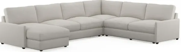 Jasper Foam Comfort 4-Piece Sectional with Left-Facing Chaise - Everton Grey