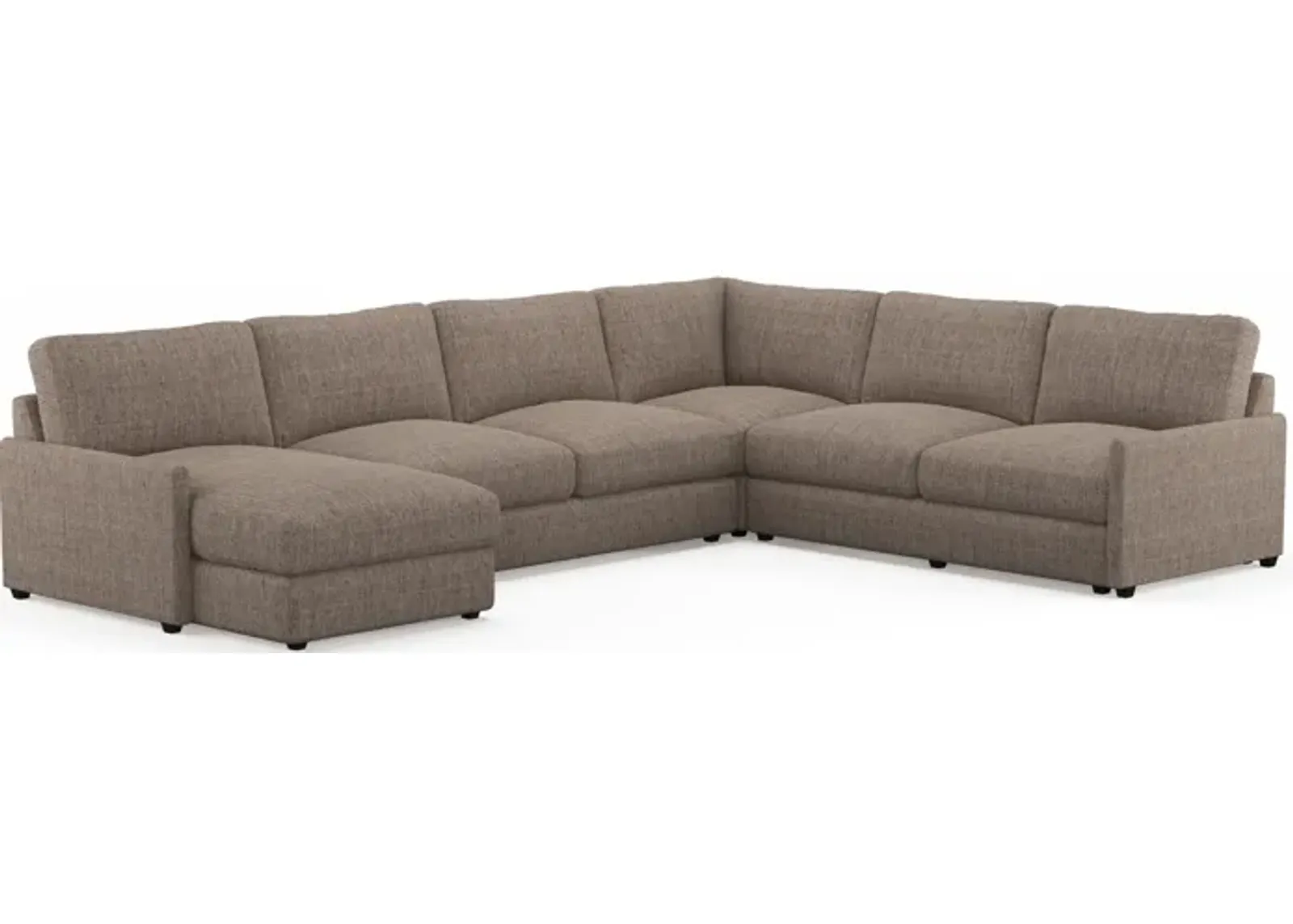 Jasper Foam Comfort 4-Piece Sectional with Left-Facing Chaise - Mason Flint