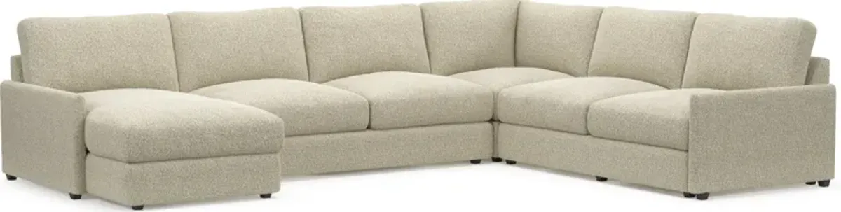 Jasper Foam Comfort 4-Piece Sectional with Left-Facing Chaise - Bloke Cotton