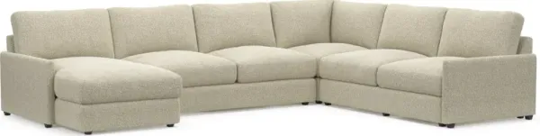 Jasper Foam Comfort 4-Piece Sectional with Left-Facing Chaise - Bloke Cotton