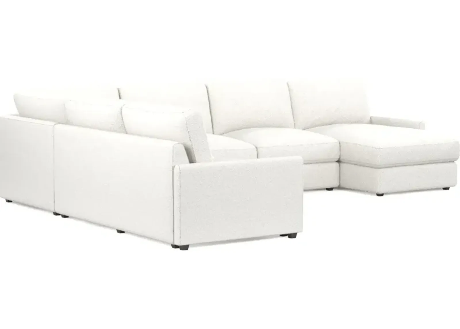 Jasper Hybrid Comfort 4-Piece Sectional with Right-Facing Chaise - Bloke Snow