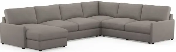 Jasper Hybrid Comfort 4-Piece Sectional with Left-Facing Chaise - Abington Fog