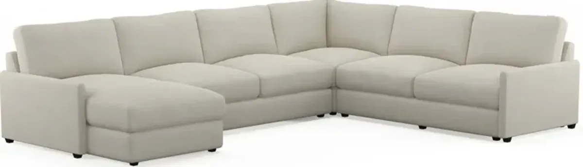 Jasper Hybrid Comfort 4-Piece Sectional with Left-Facing Chaise - Anders Ivory