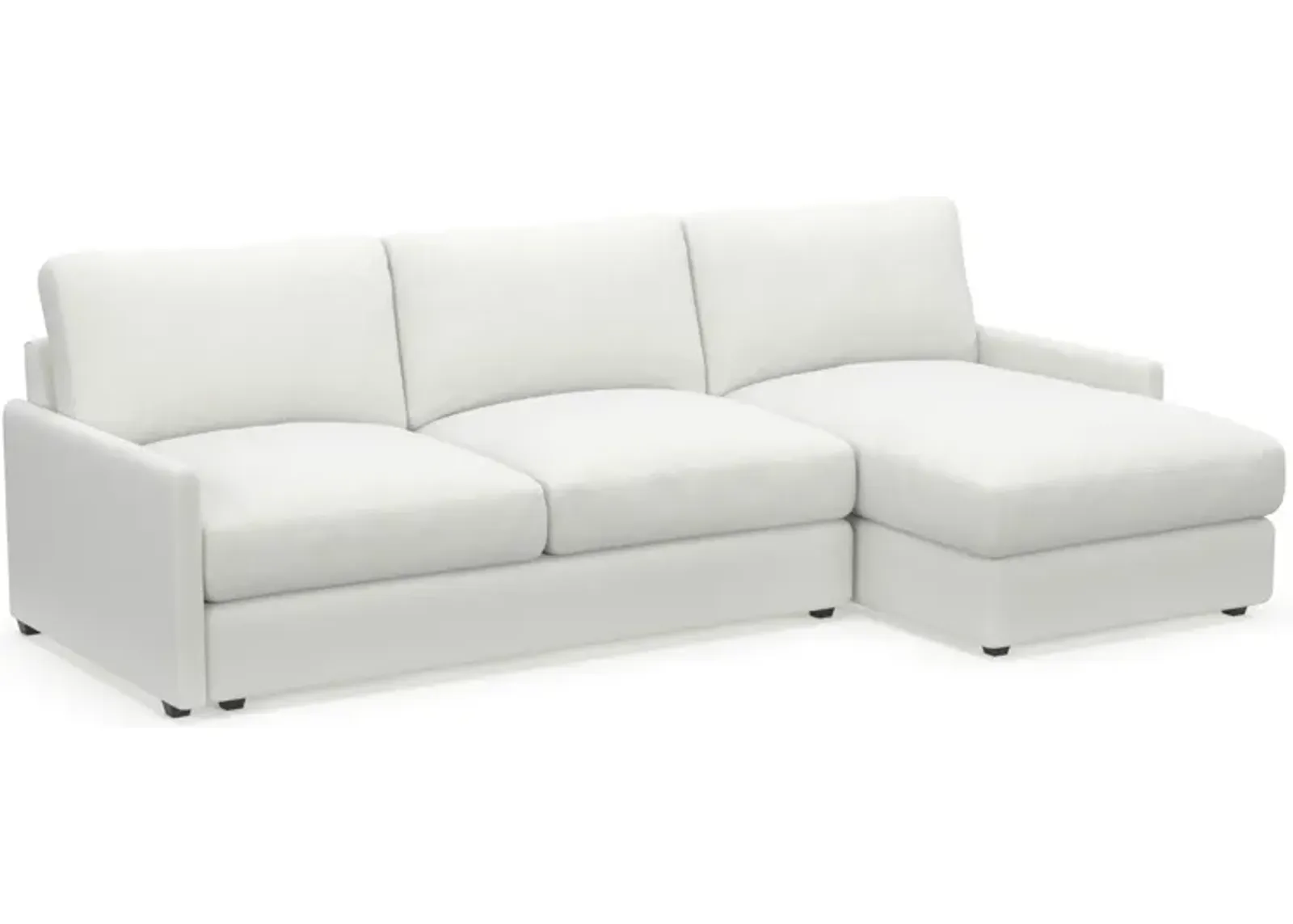 Jasper Foam Comfort 2-Piece Sectional with Right-Facing Chaise - Contessa Vanilla