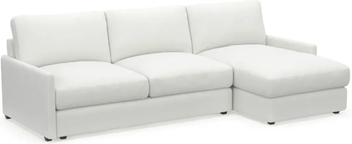 Jasper Foam Comfort 2-Piece Sectional with Right-Facing Chaise - Contessa Vanilla