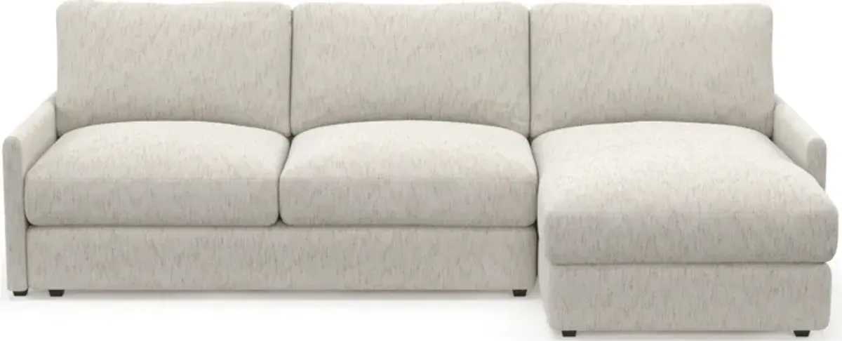 Jasper Foam Comfort 2-Piece Sectional with Right-Facing Chaise - P.T. Cream