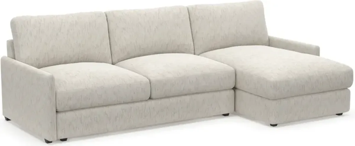 Jasper Foam Comfort 2-Piece Sectional with Right-Facing Chaise - P.T. Cream