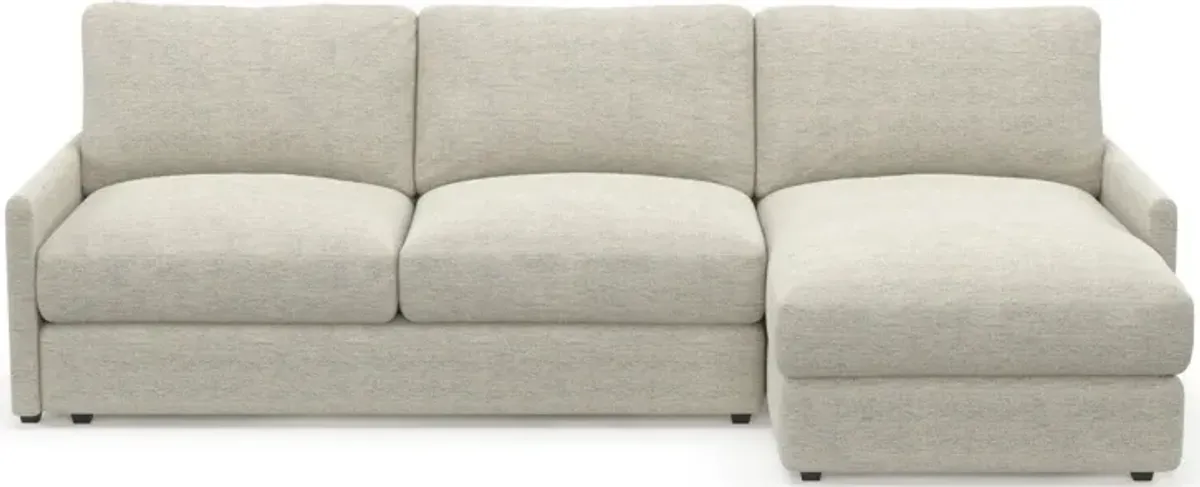 Jasper Foam Comfort 2-Piece Sectional with Right-Facing Chaise - Merino Chalk