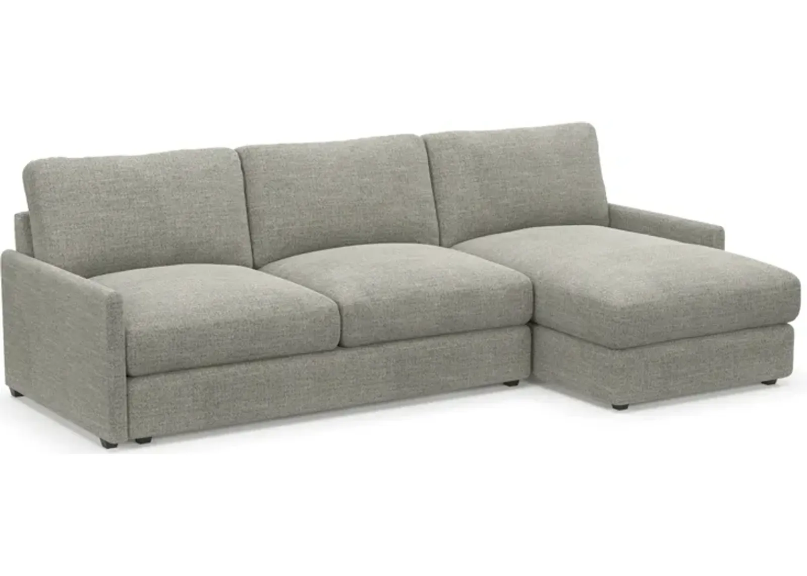 Jasper Foam Comfort 2-Piece Sectional with Right-Facing Chaise - Pandora Pepper