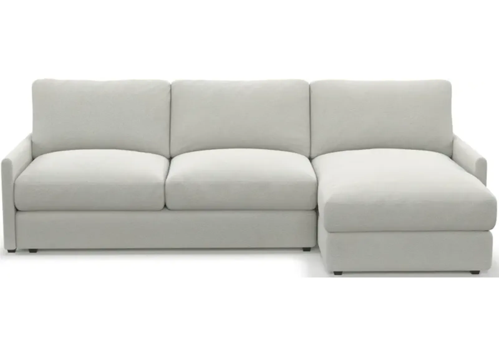 Jasper Foam Comfort 2-Piece Sectional with Right-Facing Chaise - Oslo Gray