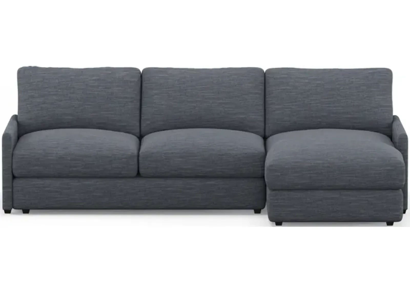 Jasper Foam Comfort 2-Piece Sectional with Right-Facing Chaise - Dudley Indigo