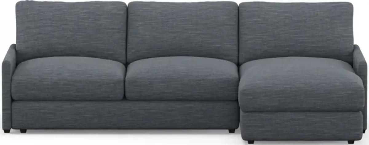 Jasper Foam Comfort 2-Piece Sectional with Right-Facing Chaise - Dudley Indigo