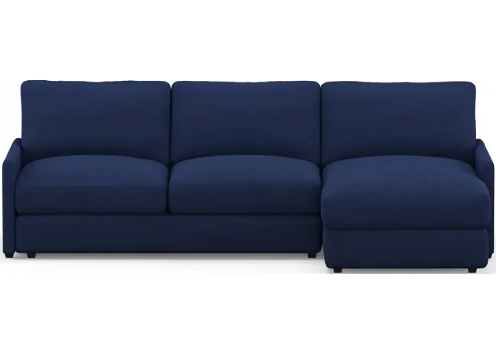 Jasper Foam Comfort 2-Piece Sectional with Right-Facing Chaise - Abington Indigo