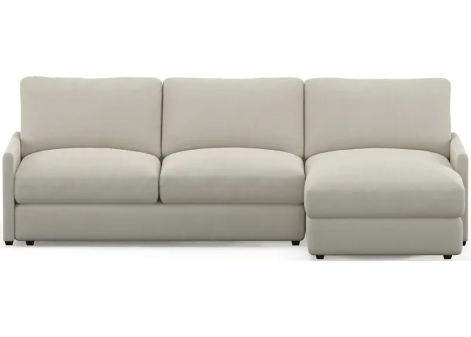 Jasper Foam Comfort 2-Piece Sectional with Right-Facing Chaise - Anders Ivory