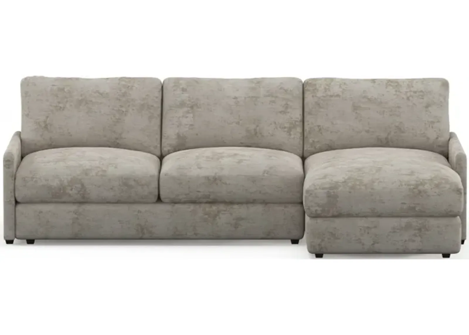 Jasper Foam Comfort 2-Piece Sectional with Right-Facing Chaise - Hearth Cement