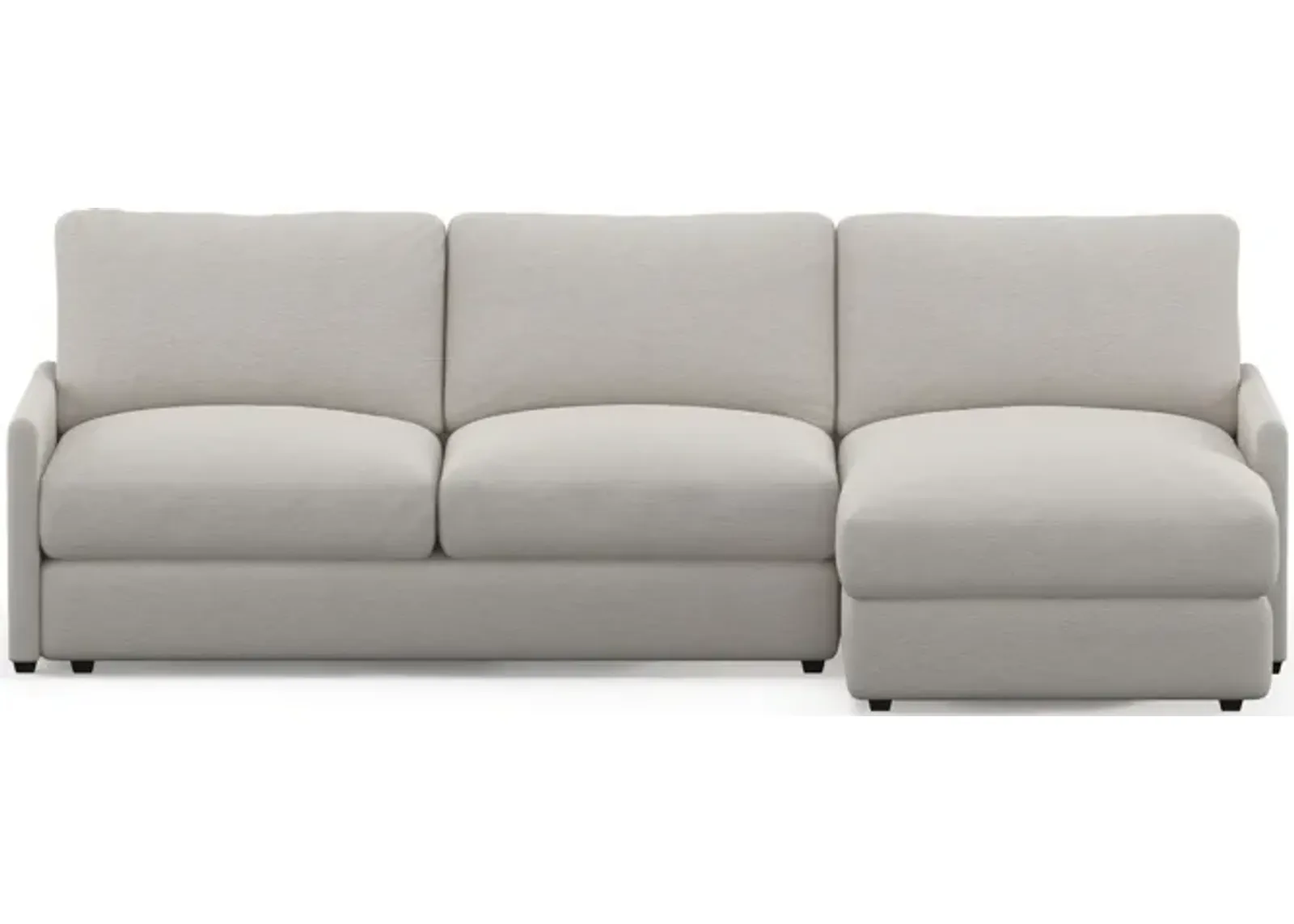 Jasper Foam Comfort 2-Piece Sectional with Right-Facing Chaise - Living Large White