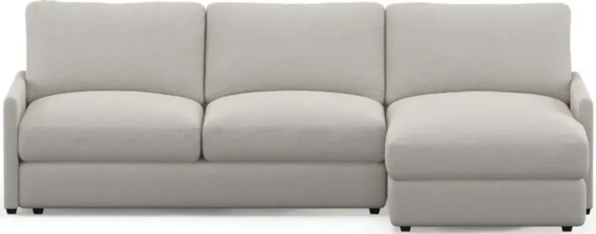 Jasper Foam Comfort 2-Piece Sectional with Right-Facing Chaise - Living Large White