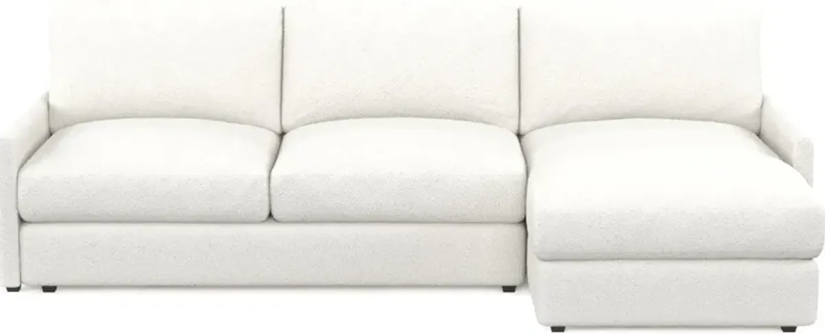 Jasper Foam Comfort 2-Piece Sectional with Right-Facing Chaise - Bloke Snow