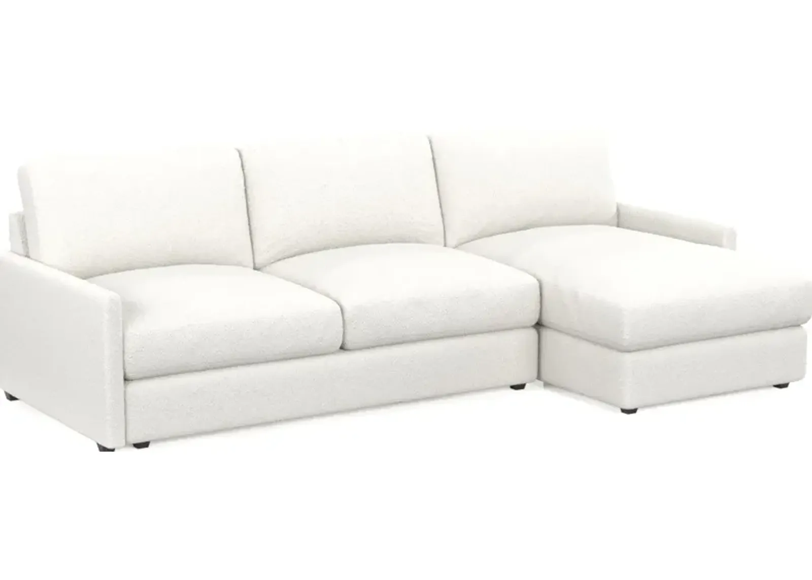 Jasper Foam Comfort 2-Piece Sectional with Right-Facing Chaise - Bloke Snow